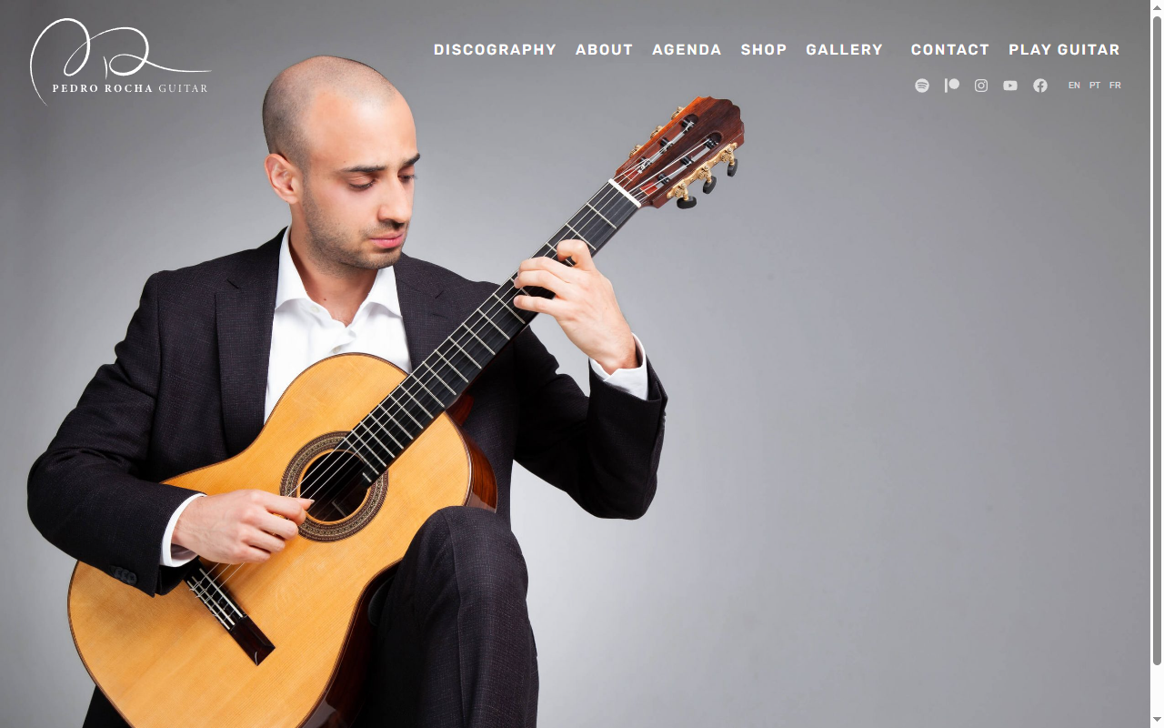 Site do cliente Pedro Rocha - Classical Guitarist